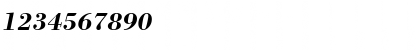 Download BodoniPS Bold Italic Font Numeric Preview