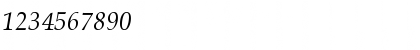 Download Palacio-Normal-Italic Regular Font Numeric Preview