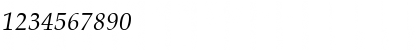 Download Palatia Italic Font Numeric Preview