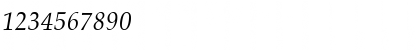 Download Palatino Linotype Italic Font Numeric Preview