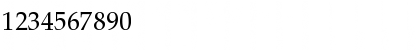 Download Palatino Regular Font Numeric Preview