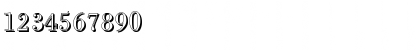 Download BodoniShadow-Light Regular Font Numeric Preview