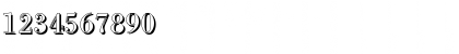 Download BodoniShadow Regular Font Numeric Preview