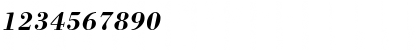 Download Bodonoff Bold Italic Font Numeric Preview