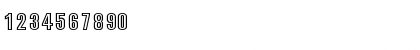 Download BoldSansOutline Regular Font Numeric Preview
