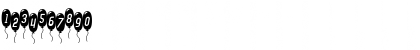 Download SF Balloons Thin Italic Font Numeric Preview