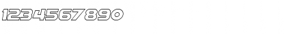Download SF Distant Galaxy Outline Italic Font Numeric Preview