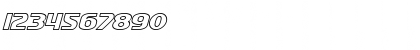 Download SF Intellivised Outline Italic Font Numeric Preview