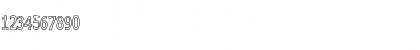 Download Boneribbon Tall Outline Regular Font Numeric Preview