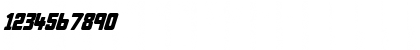 Download Bonk Italic Regular Font Numeric Preview