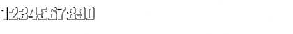 Download WhatA-Relief Hollow Regular Font Numeric Preview