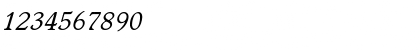 Download Worcester-Serial DB RegularItalic Font Numeric Preview