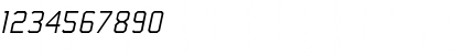 Download 45degrees Light Italic Font Numeric Preview