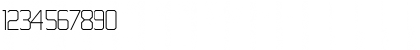 Download 45degrees UltraLight Regular Font Numeric Preview