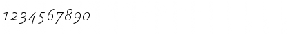 Download Absara Thin Italic Font Numeric Preview