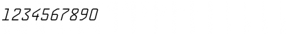 Download AlphavilleLight Oblique Font Numeric Preview