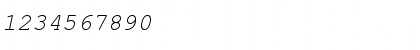 Download APCCourier-Oblique Regular Font Numeric Preview