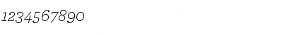 Download Archer Light Italic Font Numeric Preview