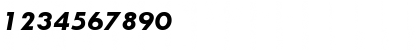 Download BouganBlackSSK Italic Font Numeric Preview