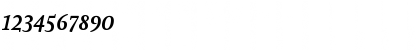 Download AtmaSerifLF-BoldItalic Regular Font Numeric Preview