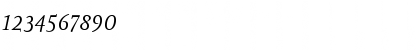 Download AtmaSerifLF-BookItalic Regular Font Numeric Preview