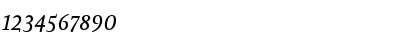 Download AtmaSerifLF-MediumItalic Regular Font Numeric Preview