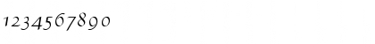 Download Augusta Cancellaresca Std Regular Font Numeric Preview