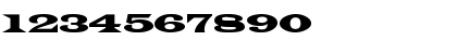 Download AZLatinWideC Regular Font Numeric Preview