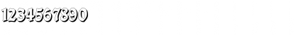 Download Ballade Shadow Regular Font Numeric Preview