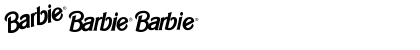 Download BarbieLogo SansScript Font Numeric Preview