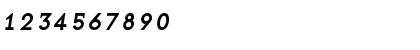 Download BaseNine Italic Font Numeric Preview