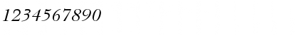 Download Baskerville Cyrillic LT Std Inclined Font Numeric Preview