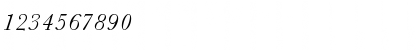 Download Baskerville MT Std Italic Font Numeric Preview