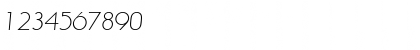 Download BradBecker-Light Italic Font Numeric Preview