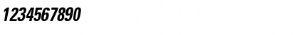 Download Beetham CondensedBoldOblique Font Numeric Preview