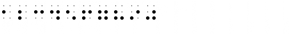 Download Braile font Regular Font Numeric Preview