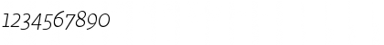 Download Beret LT Std Light Italic Font Numeric Preview