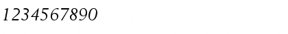 Download Berling Italic Font Numeric Preview
