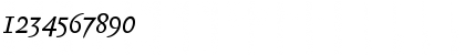 Download Biblon ITC Italic Font Numeric Preview