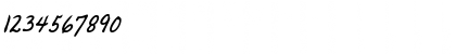 Download BrandysHand Bold Italic Font Numeric Preview