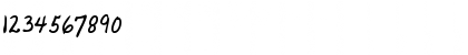 Download BrandysHand Bold Font Numeric Preview