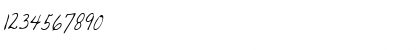 Download BrandysHand Italic Font Numeric Preview