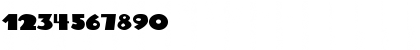 Download BlueMoon Regular Font Numeric Preview