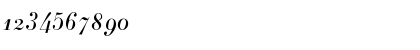 Download BodoniH-SC-Italic Regular Font Numeric Preview