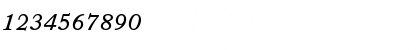 Download Bookman Italic Font Numeric Preview
