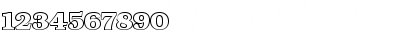 Download Bookman OutlineSwash Font Numeric Preview