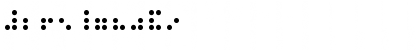 Download BRAILLE REGULAR Font Numeric Preview