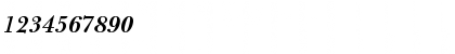 Download Bulmer MT Semi Bold Italic Font Numeric Preview