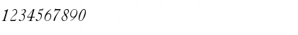 Download CaslonC37 LightItalic Font Numeric Preview