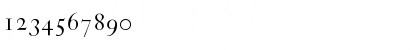 Download CaslonH Regular Font Numeric Preview